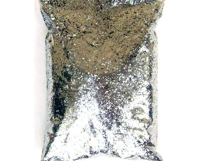 Chrome Silver Glitter, Solvent Resistant Polyester, .008", .015" or .025", Fine to Chunky, Pro Bulk Glitter, 1 lb / 454g Package