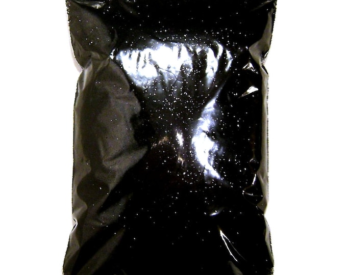 Intense Black Glitter, Solvent Resistant Polyester .004", .008", .015" or .025" Extra Fine to Chunky, Pro Bulk Glitter - 1 lb / 454g Package