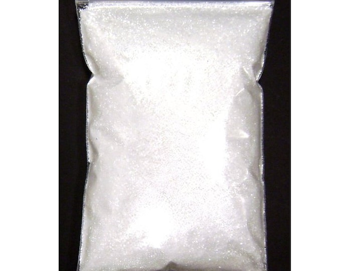 Bright White Pearl Glitter - Solvent Resistant Polyester, Very Fine to Chunky Professional Grade - .008", .015", .025" - 1 lb / 454g Package