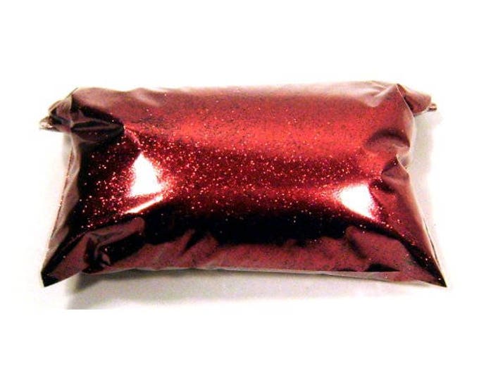 Royal Red Glitter, .008" Very Fine Solvent Resistant Poly, Nail Polish, Lip Gloss, Geode Resin Art, Bulk Tumbler Glitter 6oz / 177ml Package