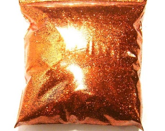 Bright Orange Glitter, Solvent Resistant Metallic .015", Custom Tumblers, Shoes, Sneakers, Body, Lip Gloss, Nail Polish 11oz / 325ml Package