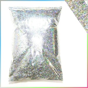 Glitter holográfico Shimmering Silver Jewels, mistura de arco-íris fina a grossa - pacote a granel de 1 lb