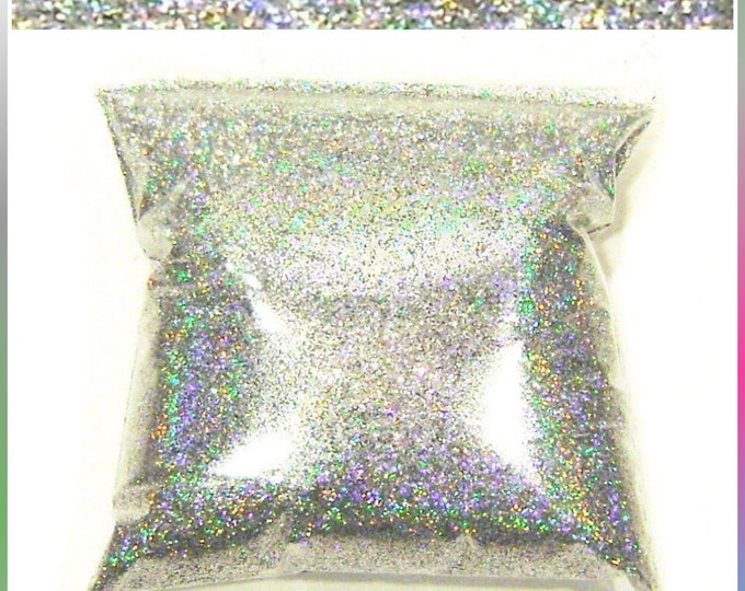 Silver Jewels Holographic Glitter, Rainbow Polyester .015", Jars, Lips, Custom Tumblers, Resin Jewelry - Bulk Glitter - 11oz / 325ml Package