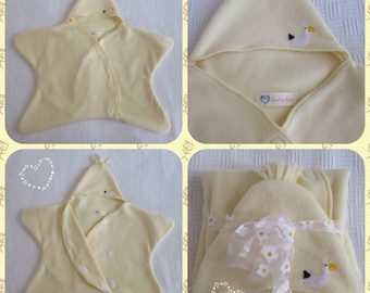New baby Star Baby Blanket, Baby Blanket, Fleece Baby Blanket, Wrap around blanket, baby blanket, lemon baby blanket, lemon fleece blanket