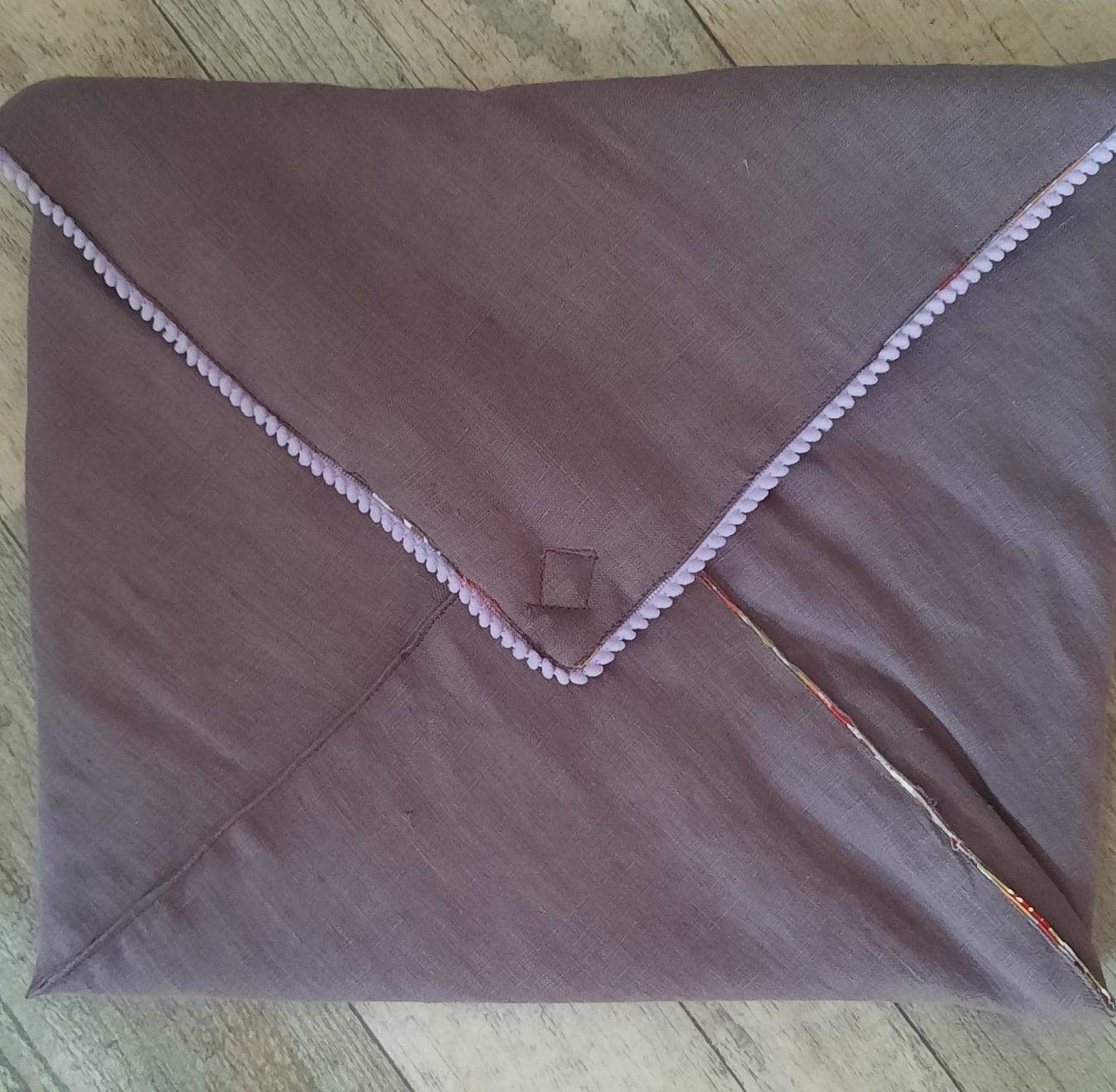 Heather Linen Pyjama Case: Handmade Bedtime Storage Bag