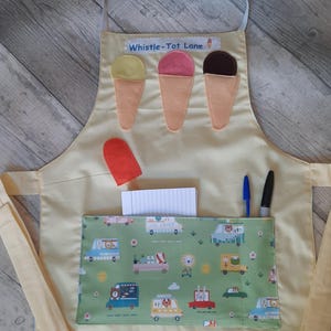 Childrens Role Play, Ice cream Parlour, Apron, Dressing Up, Role Play, Dressing up outfit, Kids Imagination,