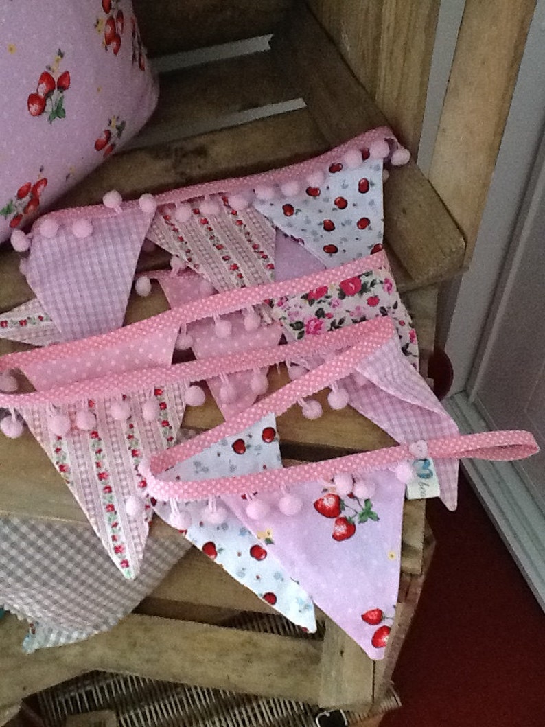 Pretty Pink Bunting Baby Girl Bunting Nursery Chintzy Etsy UK