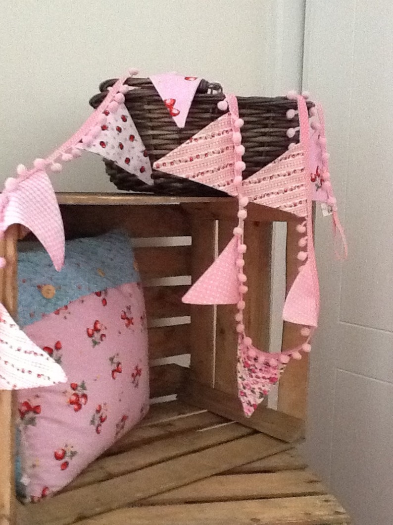 Pretty Pink Bunting Baby Girl Bunting Nursery Chintzy Etsy UK