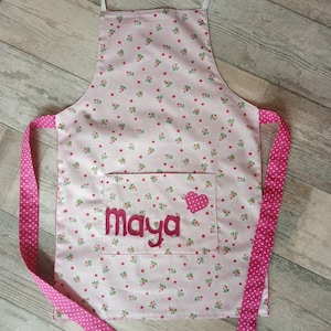 Childrens Apron, Girls Pretty Apron, Chintzy Apron, Girlie Apron,  Reversible apron, baking set, baking bag, girls apron, Personalised