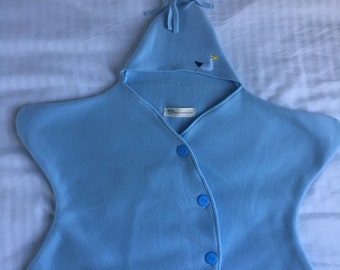 Handmade Blue Fleece Star Baby Blanket: Car Seat Wrap Canada