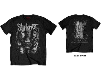 Slipknot WANYK White Splatter Back Print T Shirt A Rock Off Officially Licensed Product Unisex Adult Sizes