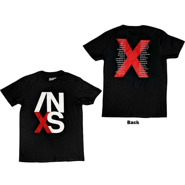 INXS U.S Tour Black A Rock Off Officially Licensed Product Unisex Adult Sizes