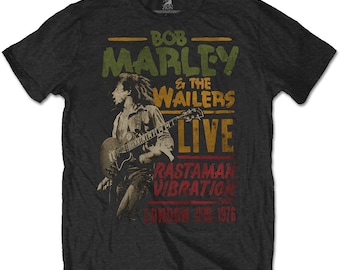 Bob Marley 1976 Tour T-Shirt, Officially Licensed Rastaman Vibration