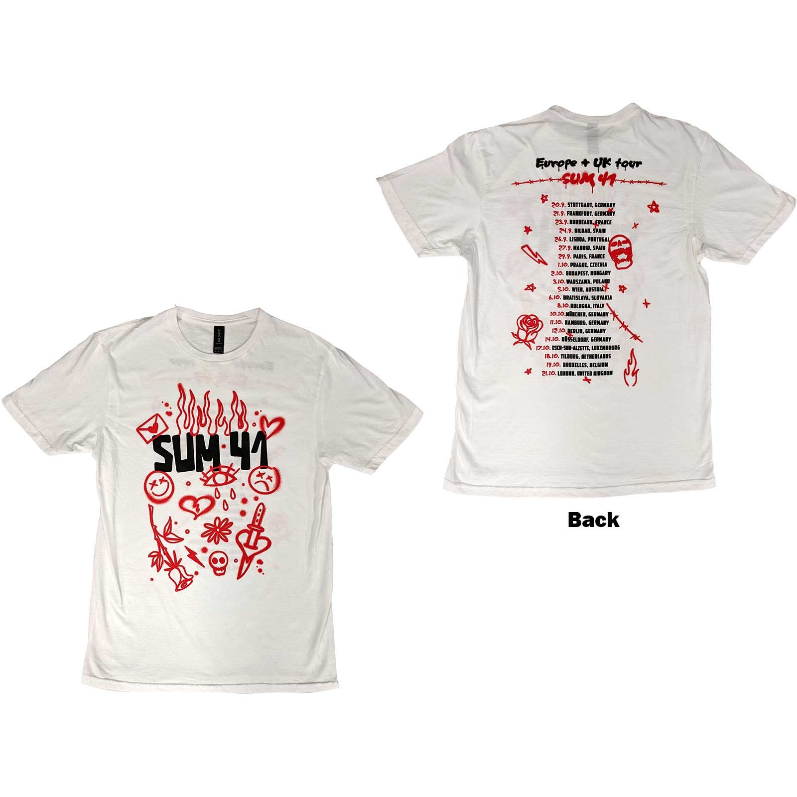 Sum 41 Tour 2023 T-Shirt Sweatshirt 90S Vintage Book Art Pieces Chuck Album  Graphic Tee Hoodie - AnniversaryTrending