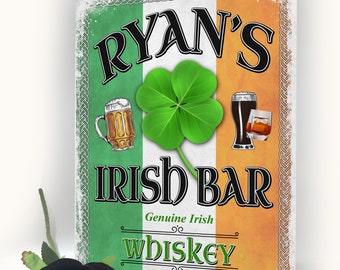 Irish Ireland Personalised Plastic Sign Any Name Custom Plaque Man Cave Home Garden Bar Fathers Day Gift