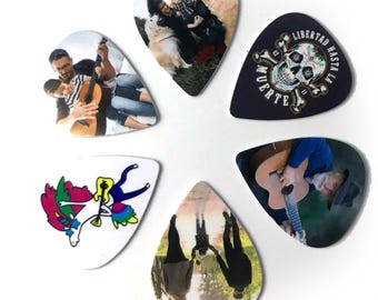 25 x op maat bedrukte gepersonaliseerde plectrums plectrums Elke afbeelding bedrukt op maat gemaakt cadeau