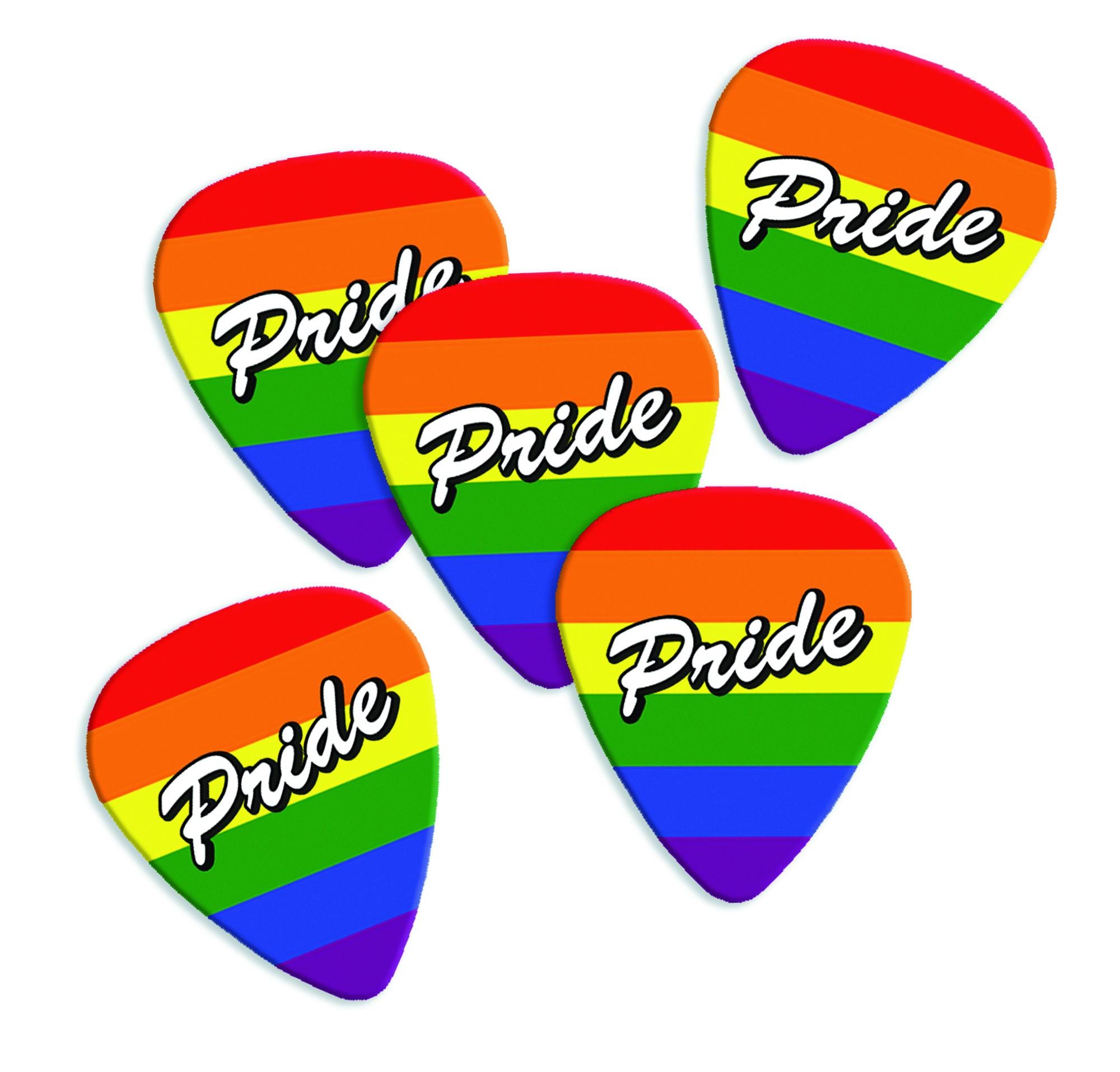6er-Set Gitarrenplektren Mit Transgender Pride-Flagge Design - Medium Stärke 0,71 Mm
