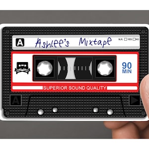 Ímã de geladeira retrô Mixtape Cassete personalizado - Design 1
