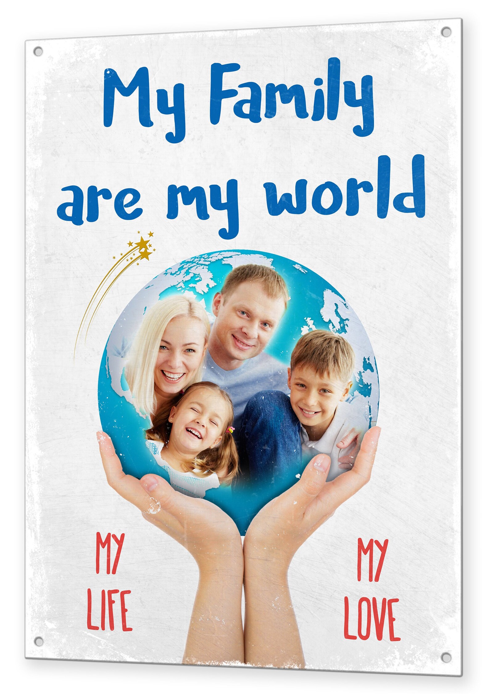 My Family Are My World Personalised Metal Plaque Sign Custom Etsy