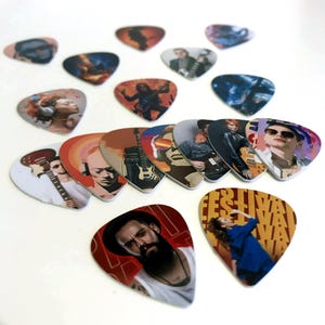 Individuell gedruckte Gitarren-Plektren: Personalisiertes Foto, Bild oder Logo
