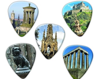 Juego de 5 púas de guitarra de Edimburgo, Escocia