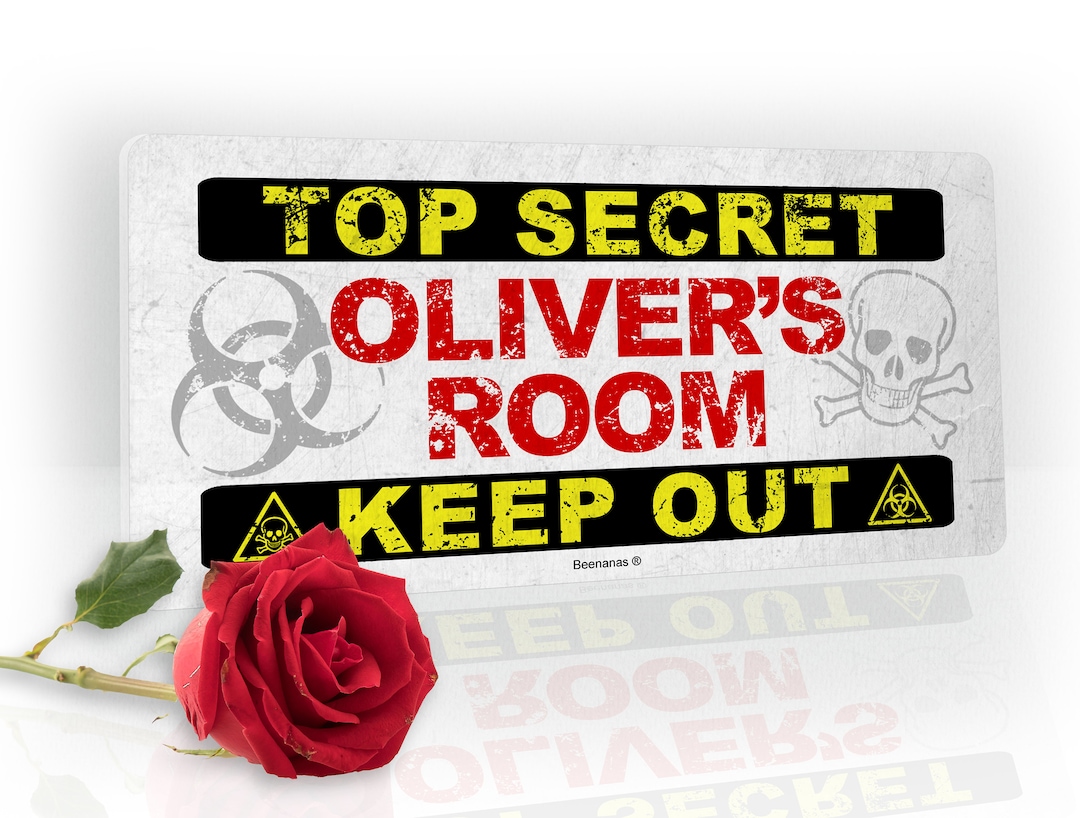 Top Secret Keep Out Personalised Childs Bedroom Door Sign Name Plaque -   Canada