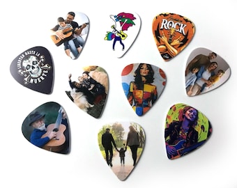 Op maat bedrukte gepersonaliseerde plectrums met elke afbeelding Foto's Logo Verjaardagscadeau Promotie muzikant Gitarist