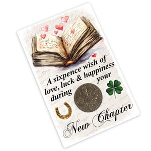 New Home House Chapter Lucky Sixpence Coin Koelkastmagneet Gelukscadeau