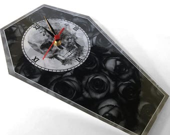 Coffin Wall Clock Gothic Wall Decor | Choose Your Design or Personalise