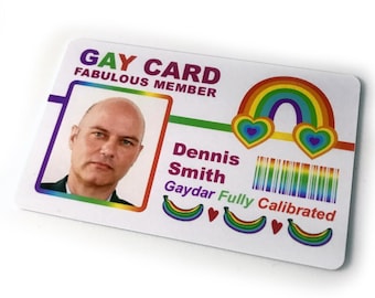 Carta gay personalizzata Regalo divertente Scherzo Personalizzato Divertimento Favoloso Gaydar