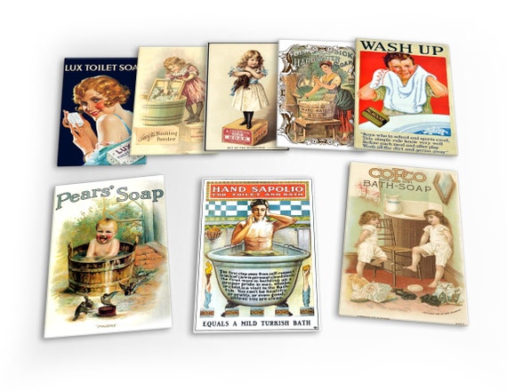 FRIDGE MAGNET METAL VINTAGE RETRO SHABBY-CHIC LUX SOAP TIN SIGN WALL PLAQUE