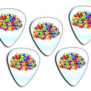 Happy Birthday set van 5 plectrums