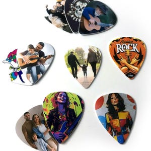 50 Custom Printed Guitar Picks Personalised Plectrums