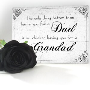 Plastic Hand Made Plaque Sign The Only Thing Grandad Dad Father Birthday Gift