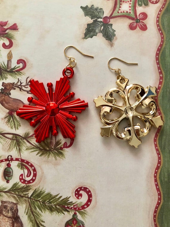 Ohrringe Stecker Schneeflocke Weihnachten Christmas Earrings Ohrringe Stecker Schneeflocke Weihnachten Christmas Earrings