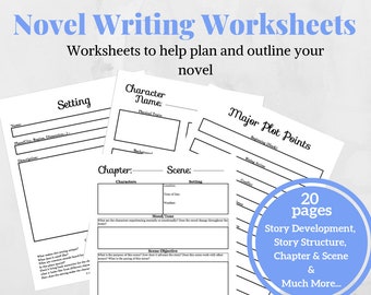 scene setting worksheet bundle etsy story character sheet template