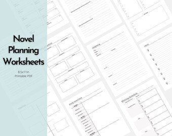 Novel Writing Worksheets Writing Planner Novel Planner Printable ...