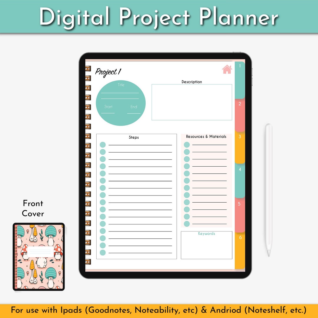 Digital Project Planner - Etsy