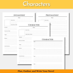 Nanowrimo 30 Day Novel Worksheets| Writing Planner| Novel Planner - Etsy