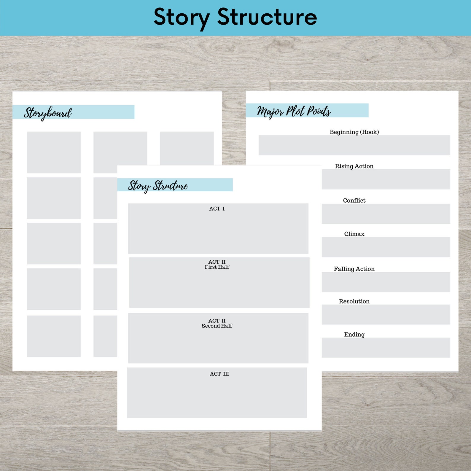 Writing Planner Novel Planner Printable Printable Workbook Etsy