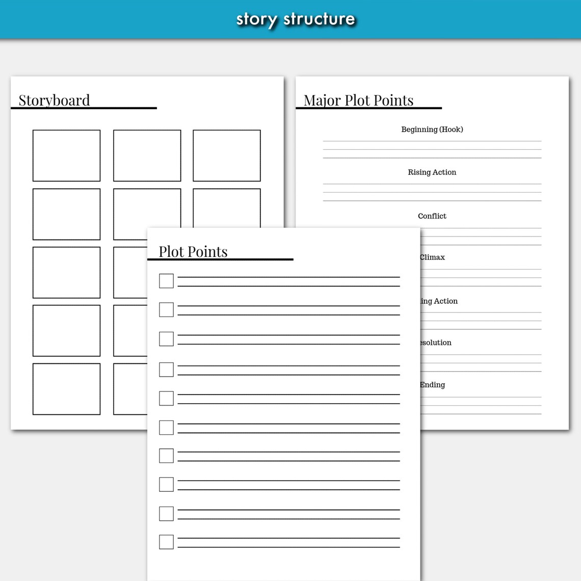 Nanowrimo 30 Day Novel Worksheets Writing Planner Novel | Etsy