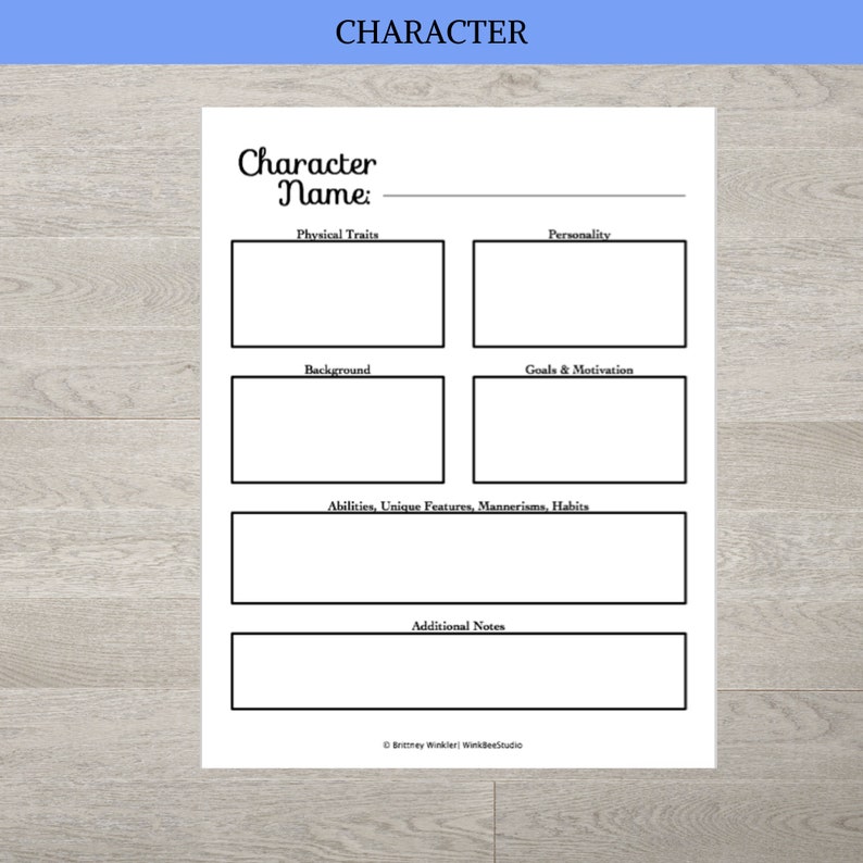 Novel Writing Worksheets Writing Planner Novel Planner Etsy