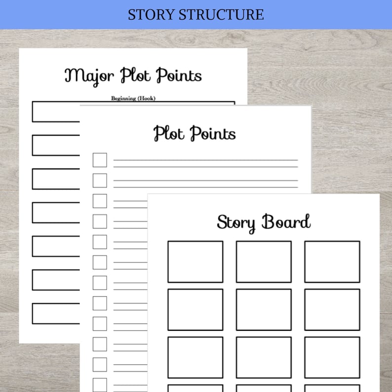 Novel Writing Worksheets/ Writing Planner/Novel Planner | Etsy