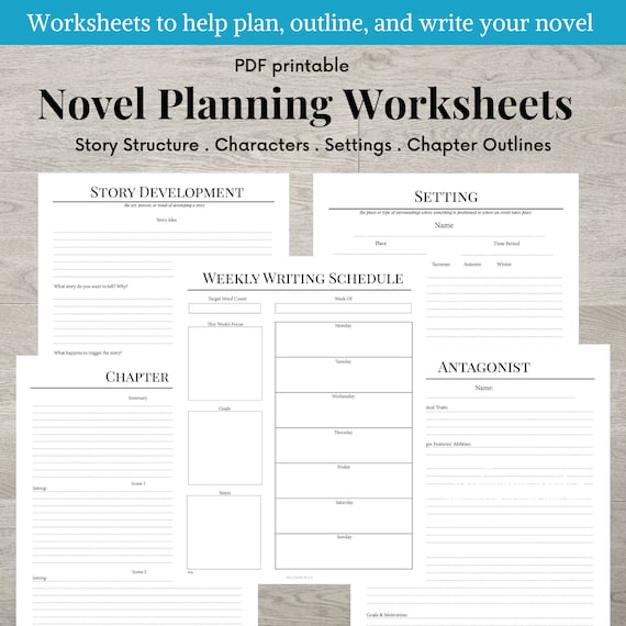 novel-planning-worksheets-nanowrimo-30-day-novel-worksheets-etsy