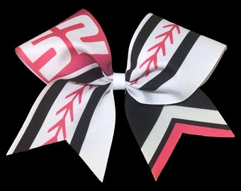 Pink Custom Softball Bow