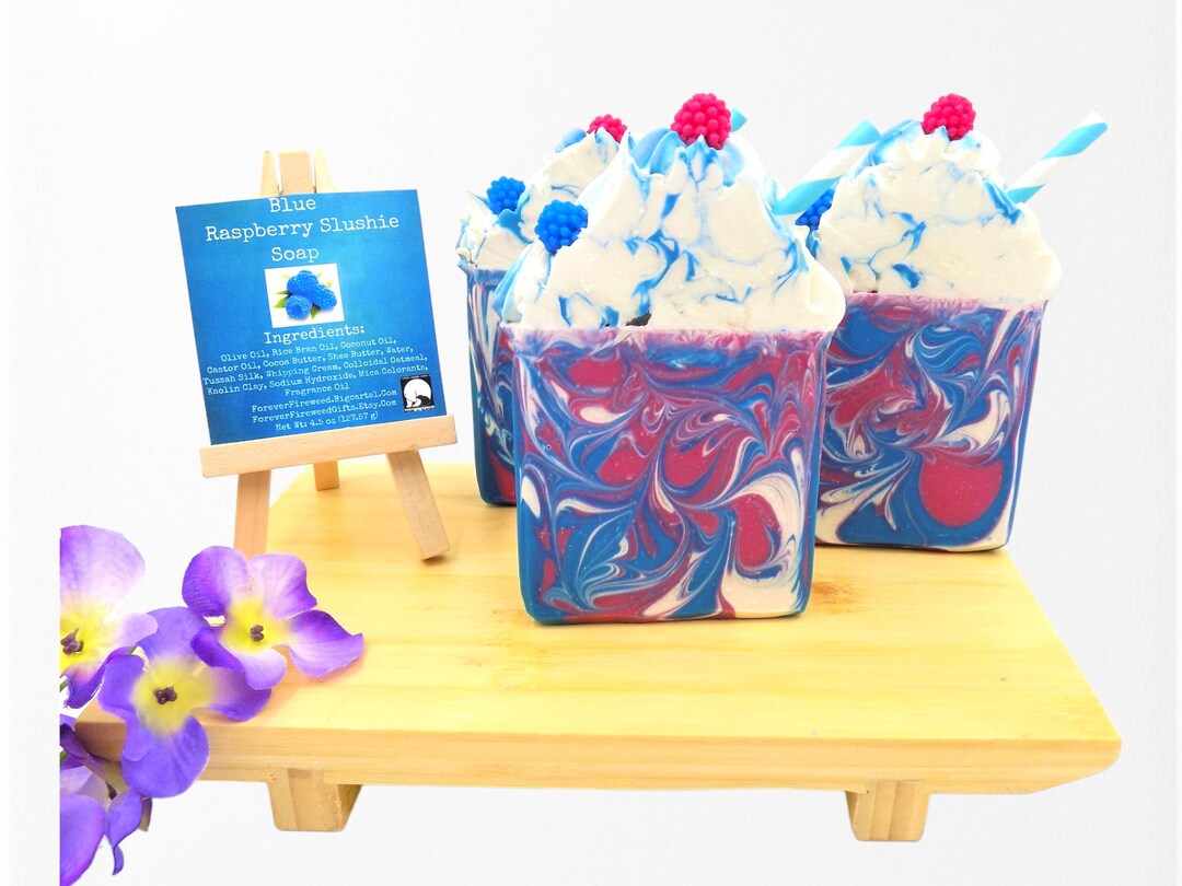 Blue Raspberry Slushie Soap Bar | Summer Drink Soap | Dessert Soap ...