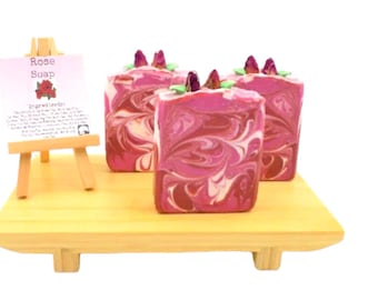 Rose Soap Bar / Handmade Floral Soap /  Romantic Gift for Her /  Luxury Skincare