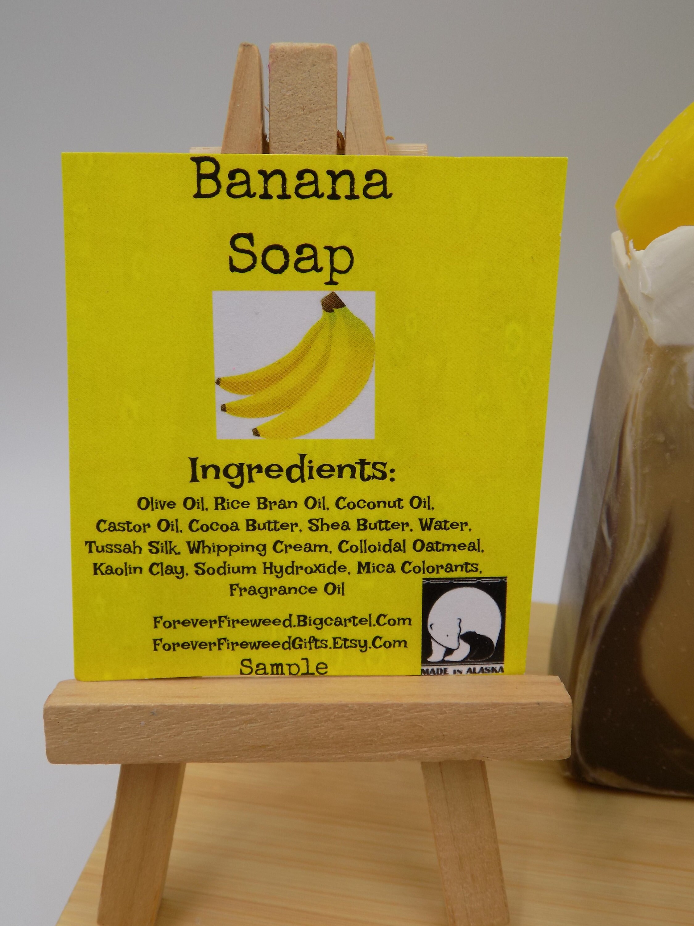 Banana Handmade Bar Soap Etsy