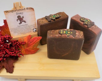 Gingerbread Men Handmade Bar Soap