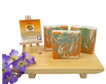 Orange Blossom Soap Bar | Citrus Floral Handmade Soap | Natural Bath Bar | Fresh Orange Scent Soap | Spring Soap Gift | Artisan Skincare